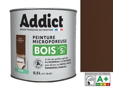 PEINTURE BOIS MARRON BRUN NORMAND RAL 8011 GLYCERO SATIN 0.5L  protection déco