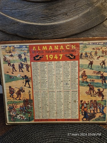 Ancien calendrier almanach des - calendrier,