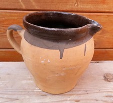 Pot cruche en terre intérieur vernissé art populaire queyras (7)