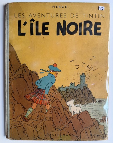 Herge tintin ile noire dos - tintin,