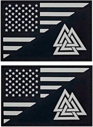 Valknut usa flag viking - viking, odin