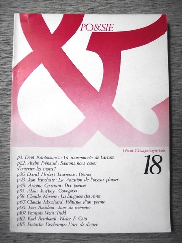 Revue sie poésie 18 - revue, po&sie