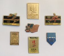 Lot 7 Pin's US Olympics Albertville 92 Press USA Today CBS Flag Team Minute Maid