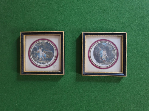 Paire mini cadres anciens - de,
