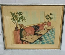 Ancienne Lithographie Signée