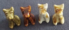 4 Minis Figurines Chiens Fox