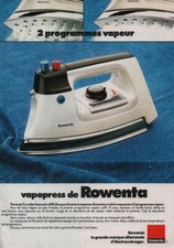 publicité de presse Fer à repasser Vapopress de ROWENTA 1976