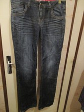 Jean femme Cache Cache bleu délavé taille 40 spécial femme grande en TBE