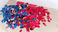 Lot 0.95kg Lego ancien ou autre briques de toit toiture pour maison pente rouge