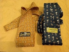 2 Cravates Snoopy Peanuts Vintage