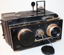 Appareil photo "jumelle stéréo" H.BELLIENI Nancy - plaque 9x18 - 1896/99