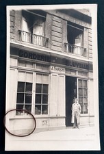 CARTE PHOTO CPA Devanture magasin J. VARIGNY cordonnerie Nouvelle LYON ??