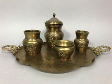 TABACOPHILIE Superbe ancien NÉCESSAIRE FUMEUR Tabac Dinanderie CUIVRE  XIX/XXe