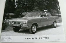 1 photo  / presse CHRYSLER FRANCE CHRYSLER 2 litres de 06 / 1975