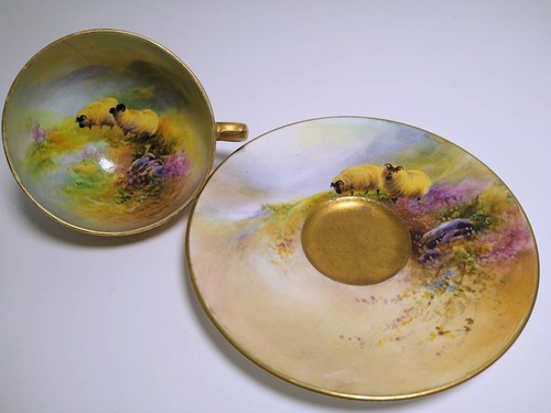 Soucoupe tasse mouton - , paysage