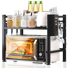 2 Niveaux Support de Four à Micro-Ondes Extensible Etagere Rangement Cuisine ...