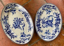 2 Beaux Plats Ovale 19ème