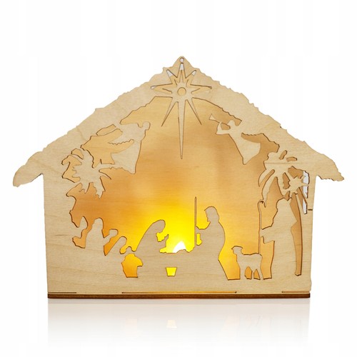 Crèche bois décoration - crèche,