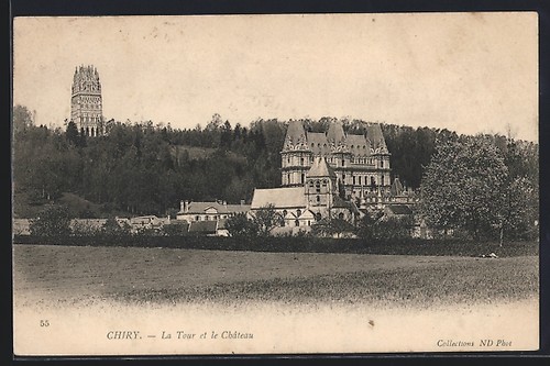 Cpa chiry tour et le - chiry,, la