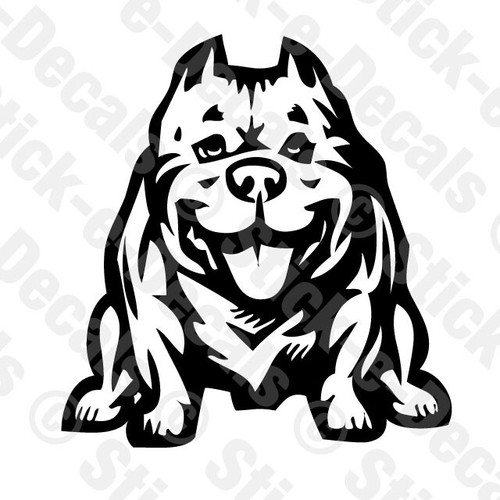 Pitbull dog puppy vinyl die - dog,
