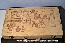 Boite en bois dessin /