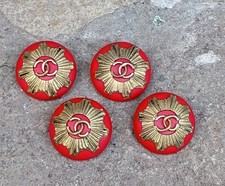 4 Anciens Boutons de La Marque Coco Chanel Mercerie Couture  Couturier Vintage