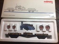 MARKLIN HO-ref/84663 ´´Coffret wagon plat avec locomobile-neuf dans sa boite