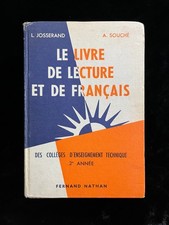 ¤ Livre d'école ancien - LECTURE - Ens. Technique 2e année - Nathan - 1967