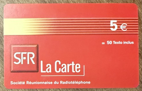 Réunion sfr carte 5 - la, 5€