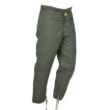 Authentic Tchéquie Armée Pantalon Doublure Hiver Thermique Vintage Olive
