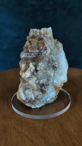 Fluorite sur quartz mine - quartz,, de