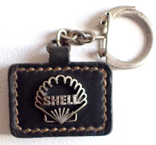 PORTE CLE SHELL EVREUX CUIR METAL