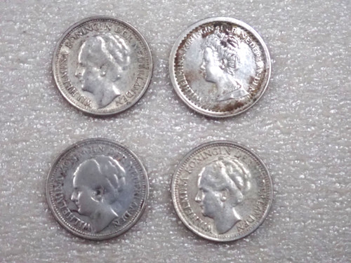 Pays bas pièces - 4, argent