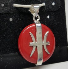 GENUINE CORAL GEMSTONE PENDANT