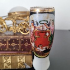 Ancien Fourneau de Pipe Porcelaine Peinte Suisse Switzerland Pfeife XIXè