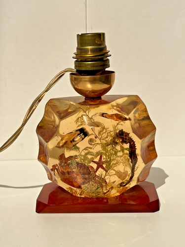 Lampe résine inclusion - , marine