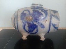 ANCIEN VINAIGRIER EN GRÈS D'ALSACE EN FORME DE TONNEAU soufflenhem 