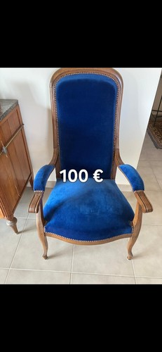Fauteuil voltaire avec velour - avec,