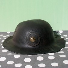 CASQUE CUIR SAPEUR GENIE COCARDE 14-18 WW1 LEATHER HELMET