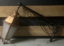 Grande Lanterne Lampe Façade Applique Cuivre Réverbère Potence Extérieur