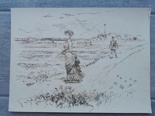 Dessin ancien élégante - ancien,
