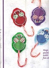 4 Grilles Point de Croix SOURIS BONBONS NOEL - 4 Cross stitch chart MICE XMAS