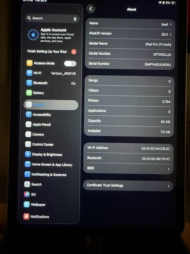 Apple ipad pro 11in 64gb - ipad,