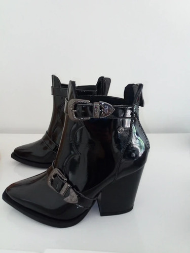 Bottines noire vernis cuir