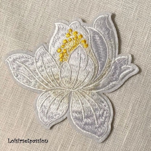 écusson patch fleur lotus - fleur,