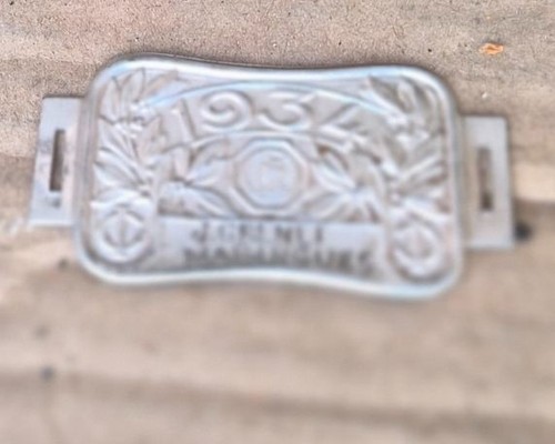Plaque fiscale 1934 - 1934, moto