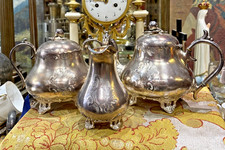 ancien service a café anglais james dixons sons poincons metal argenté poicons