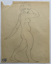 Femme nue allongee DESSIN