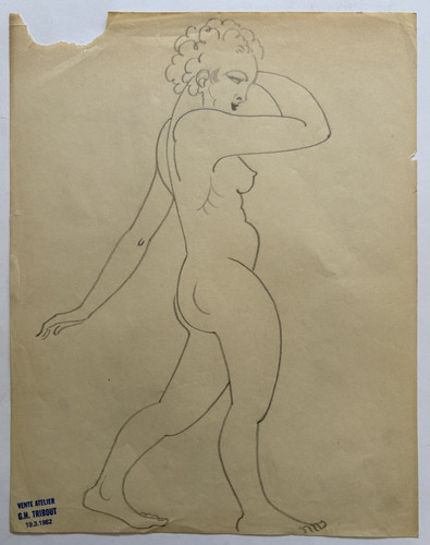 Femme nue allongee dessin - femme,