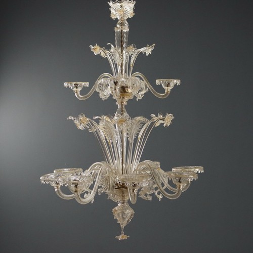 Lustre ancien verre soufflé - lustre,